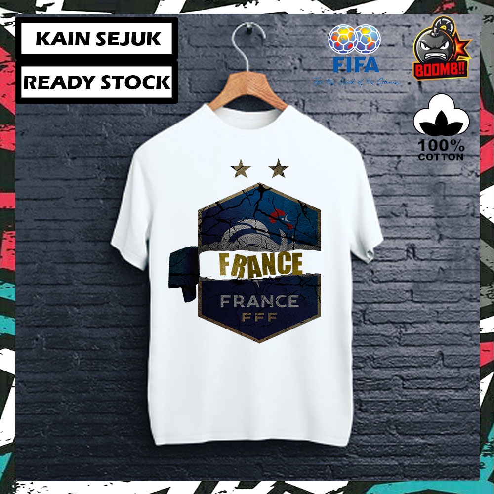 100% PREMIUM COTTON FIFA WORLD CUP FRANCE Tshirt T Shirt Tee Streetwear Men Women Unisex Baju Lelaki Wanita Perempuan