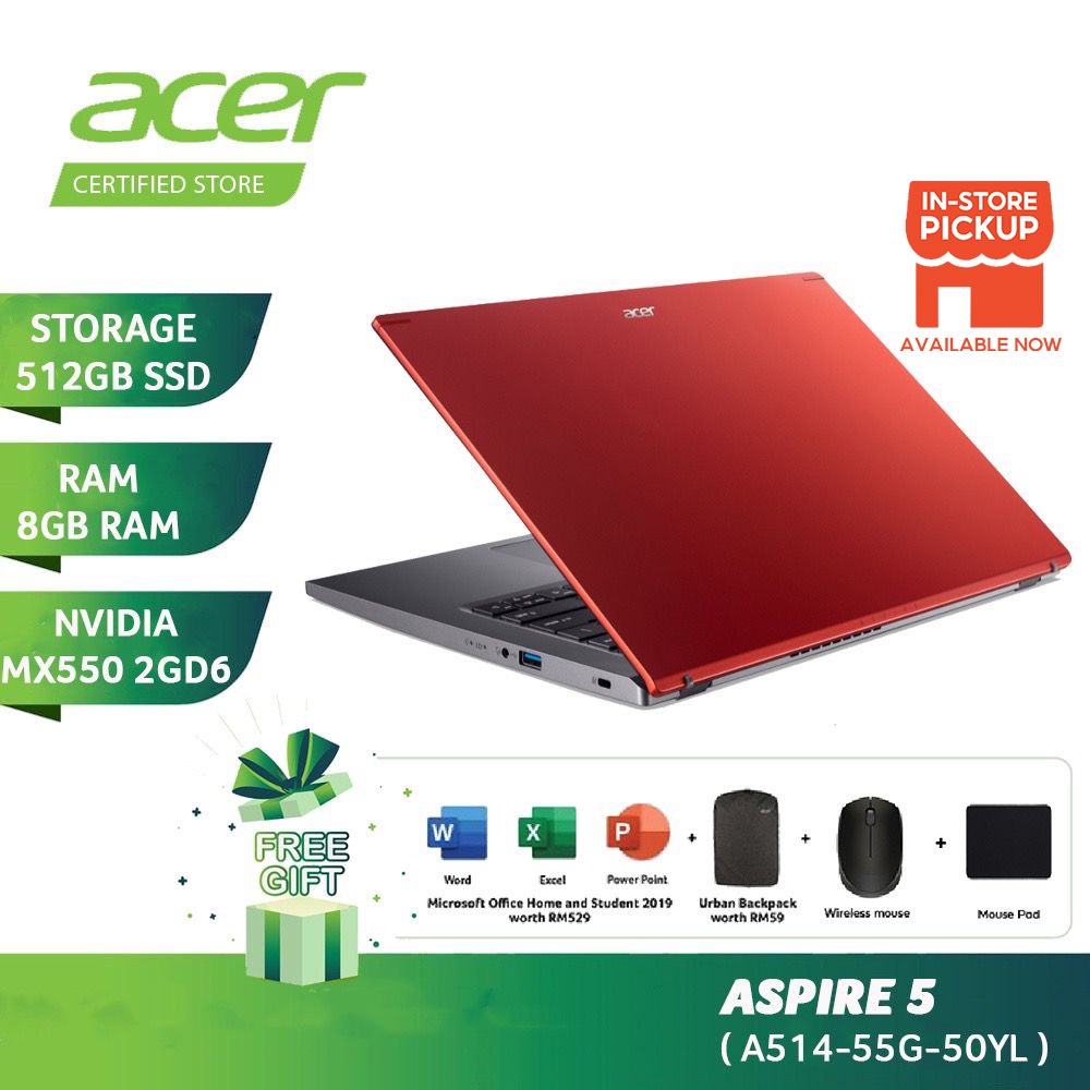 ACER ASPIRE 5 (A51454G56KH / A51455G50YL) 14" FHD LAPTOP INTEL CORE