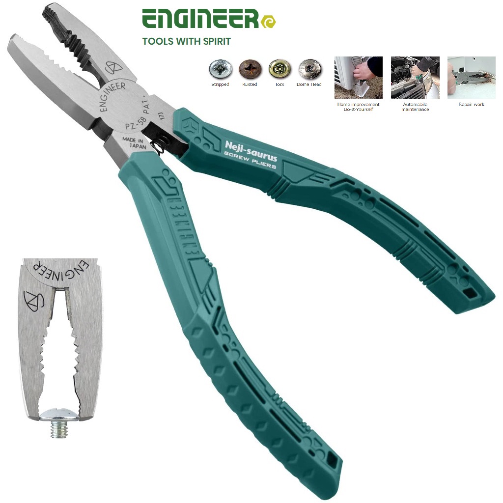 ENGINEER NEJI SAURUS PZ58 GT SCREW REMOVAL PLIER PZ58 MADE IN JAPAN