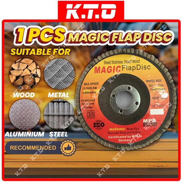 1PCS 4INCH MAGIC GRINDER FLAP DISC ABRASIVE SANDPAPER GRIT ANGLE FLAT