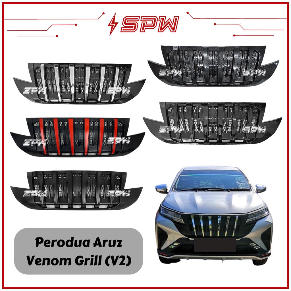 Perodua Aruz Venom Front Grill V2 (2019 2020 2021 2022) Air Flow Front ...