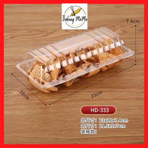 10pcs Disposable Transparent Plastic Box with Cover/fruit & vegetable box/pastry/egg tart box