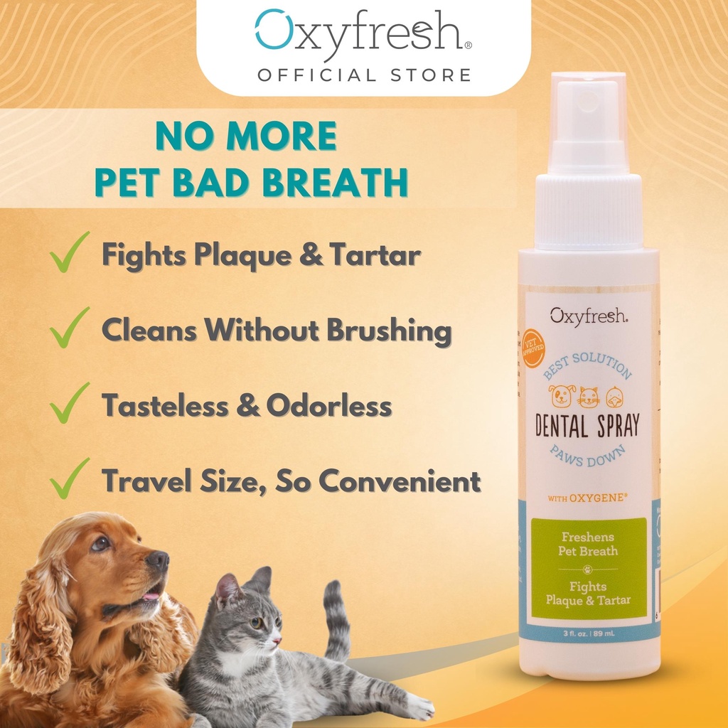Oxyfresh Pet Dental Mouth Spray Substitute For Dog Toothpaste & Cat