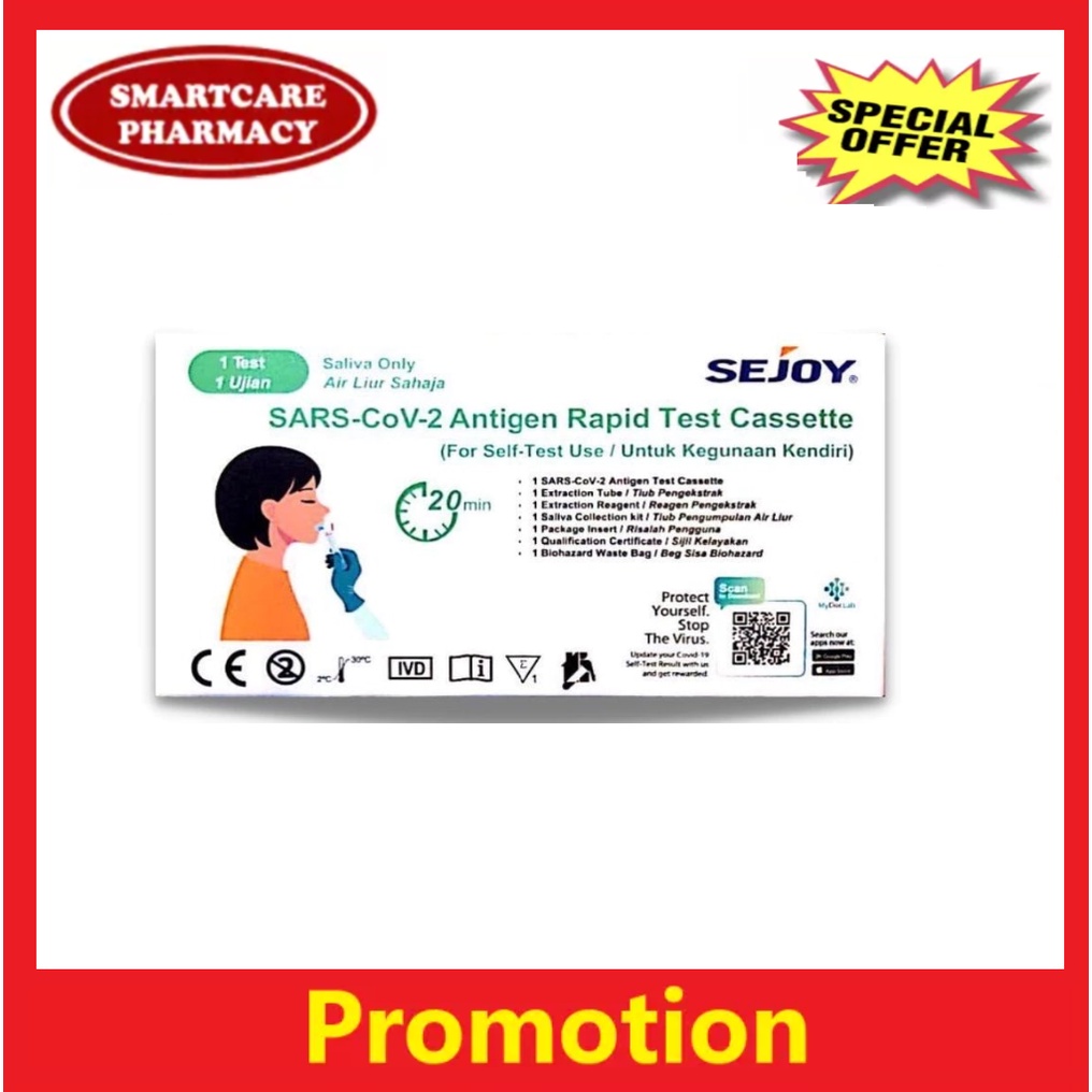 Sejoy Covid Saliva Antigen Rapid Test Kit Fast Delivery Shopee Malaysia