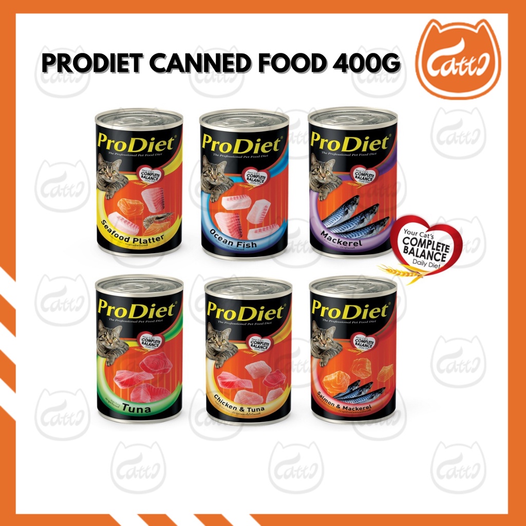 CATTO ProDiet Wet Cat Food Adult - Ocean Fish/ Mackerel/ Chicken Tuna/ Fresh Tuna/ Salmon Mackerel/ Seafood Platter 400g