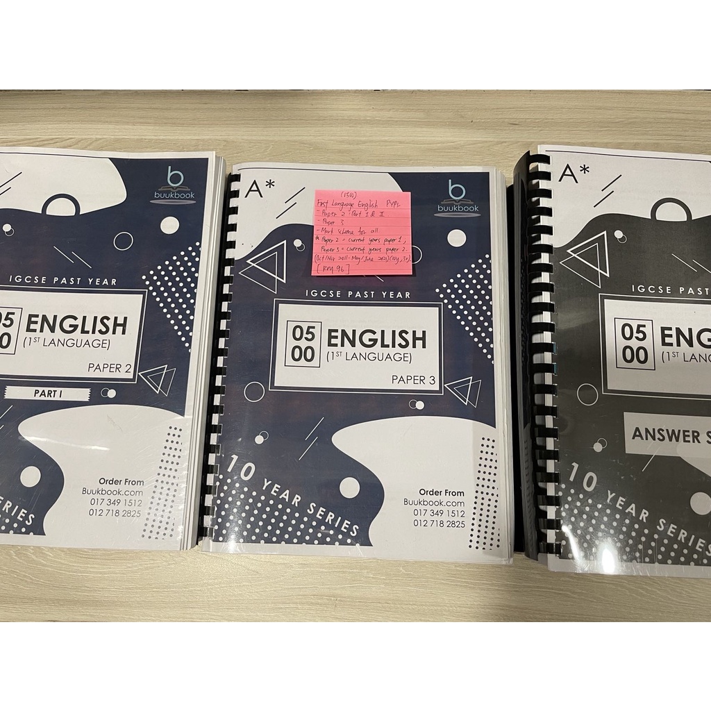 IGCSE Past Year Papers: First Language English 0500 - 10 Years, 3 ...