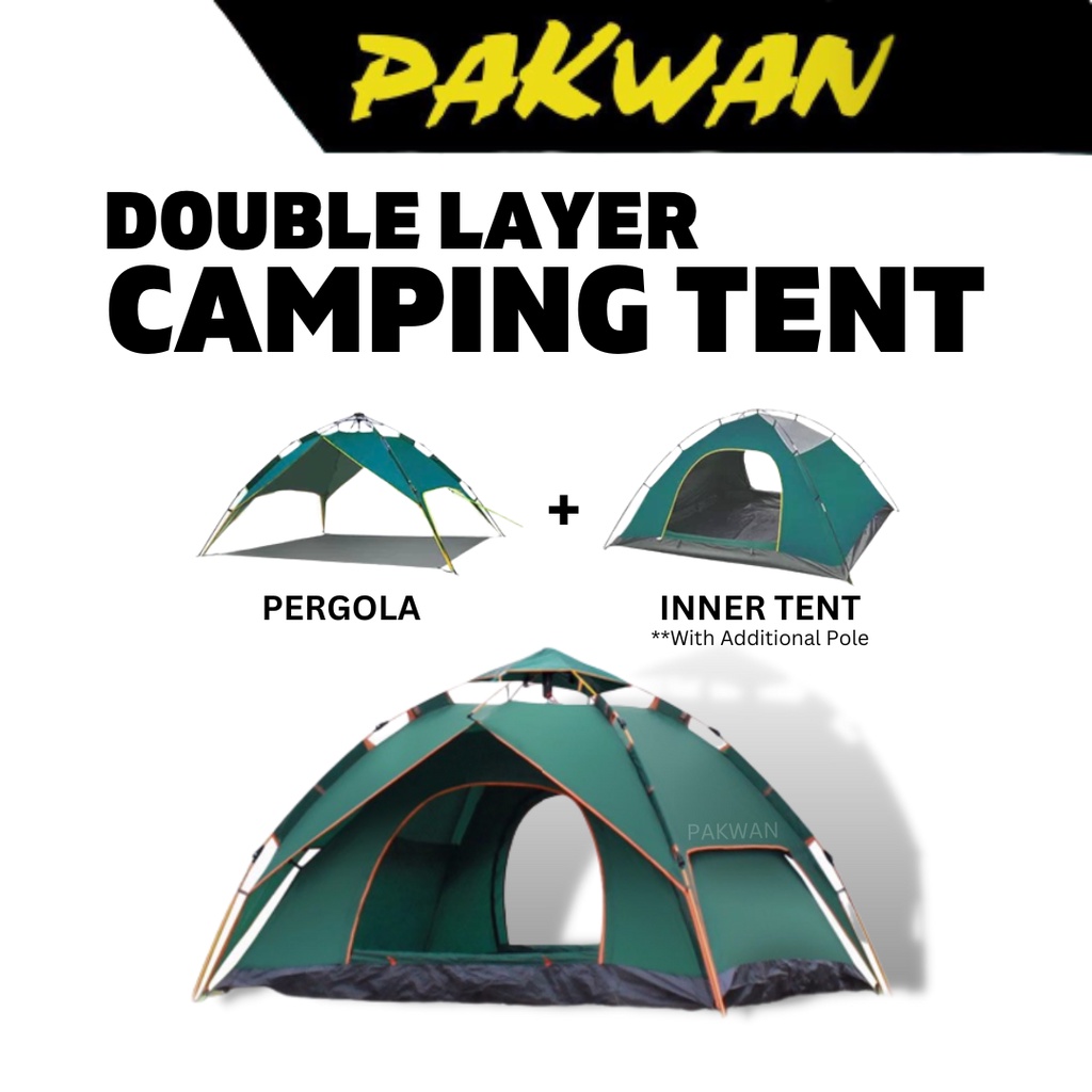 Camping Tents Automatic Portable Khemah Hiking camp Tidur Outdoor UV
