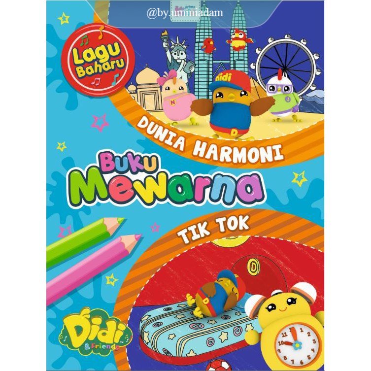 KIDS PRIMA ~ Buku Mewarna DIDI & FRIENDS #2: Dunia Harmoni & Tik Tok