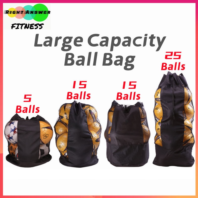 Ball Carry Bag High Capacity Shoulder Bag Drawstring Soccer Carrying Volleyball Basketball Extra Large Backpack