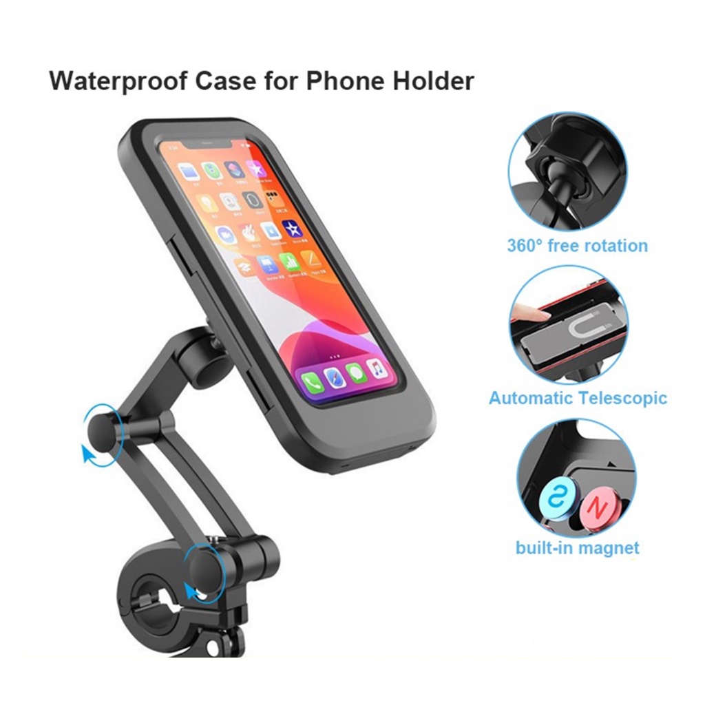 Yoke 50 Motorcycle Yoke Nut Cap Mount Waterproof case for iPhone 8 Plus 5.5 (sku 44540)