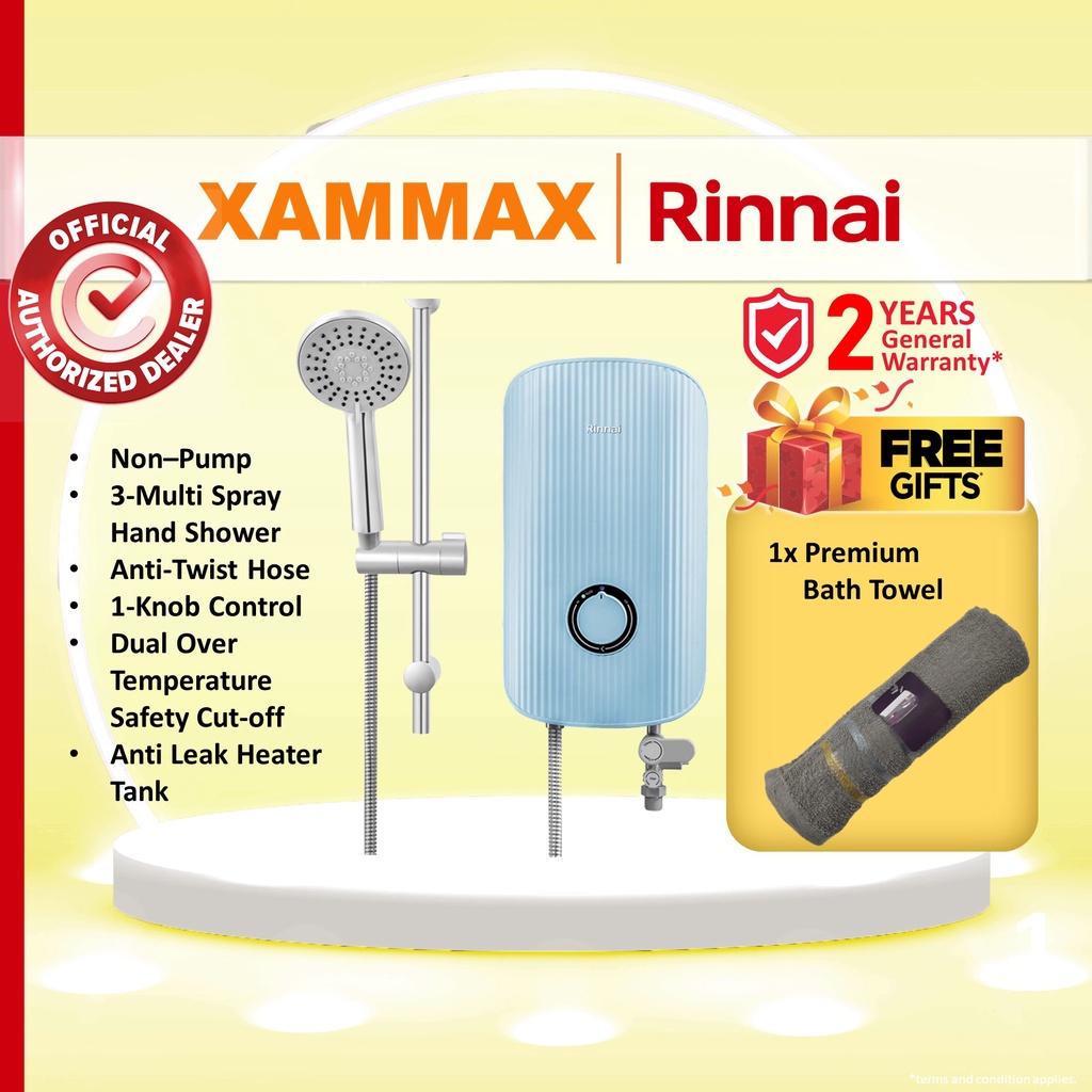 Rinnai 3.8kW No Pump REI-E380NP / Rinnai Shower Instant Water Heater ...