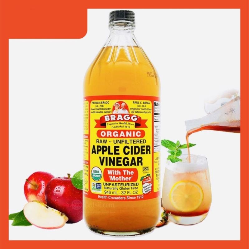 Bragg Organic Apple Cider Vinegar 946ml Shopee Malaysia