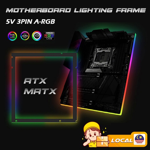 ARGB Motherboard Lighting Frame 5V 3Pin ARGB Sync ATX MATX PC Case