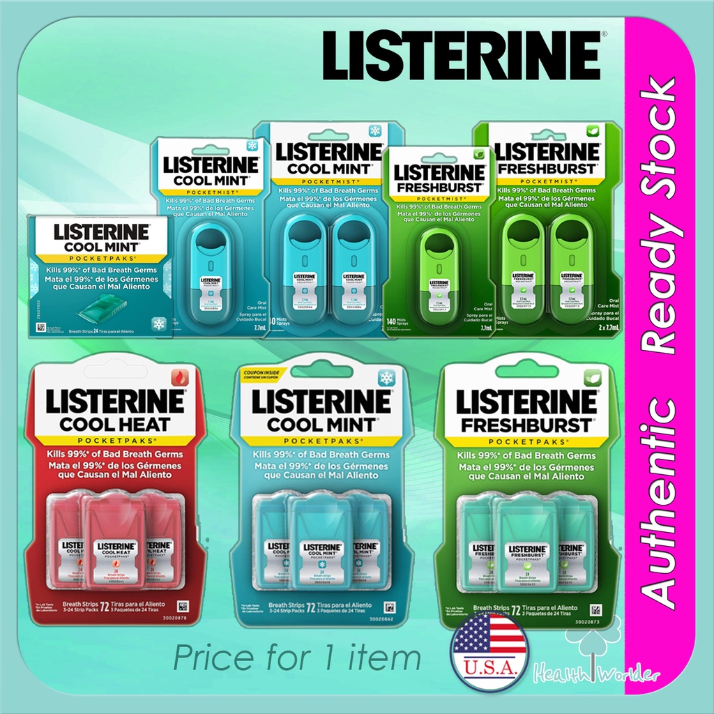 Listerine Freshburst Pocketpaks Breath Strips, Dissolving Breath