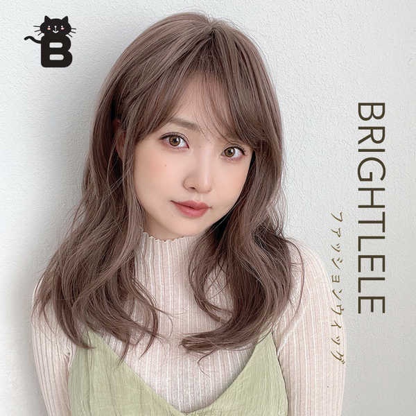 Wig Brightlele Japanese Style Big Curly Texture Perm Daily Natural Fluffy [A Very Wig] Shopee