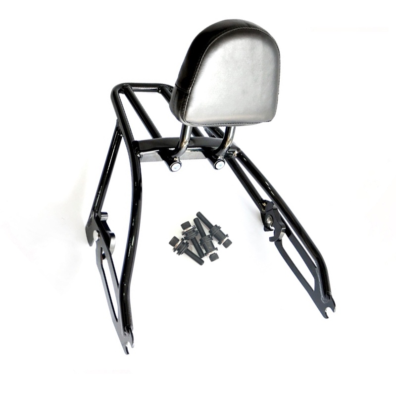 Black Passenger Sissy Bar Backrest Luggage Rack For Harley Street XG500