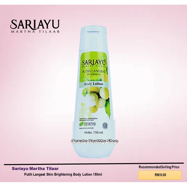 Sariayu Putih Langsat Skin Brightening Body Lotion 150ML | Shopee Malaysia