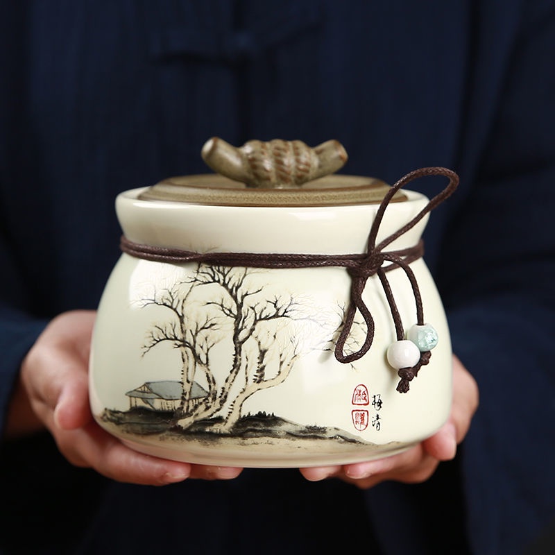 Ceramics Urn Cremation Funeral Pet Cat Dog Memorial Keepsake 陶瓷宠物骨灰罐 密封罐 家用宠物骨灰盒E4