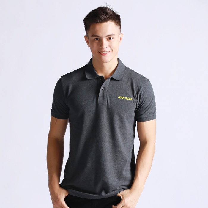 Body Glove Men's Polo Tee | 100% Cotton | Regular Fit - Dark Grey