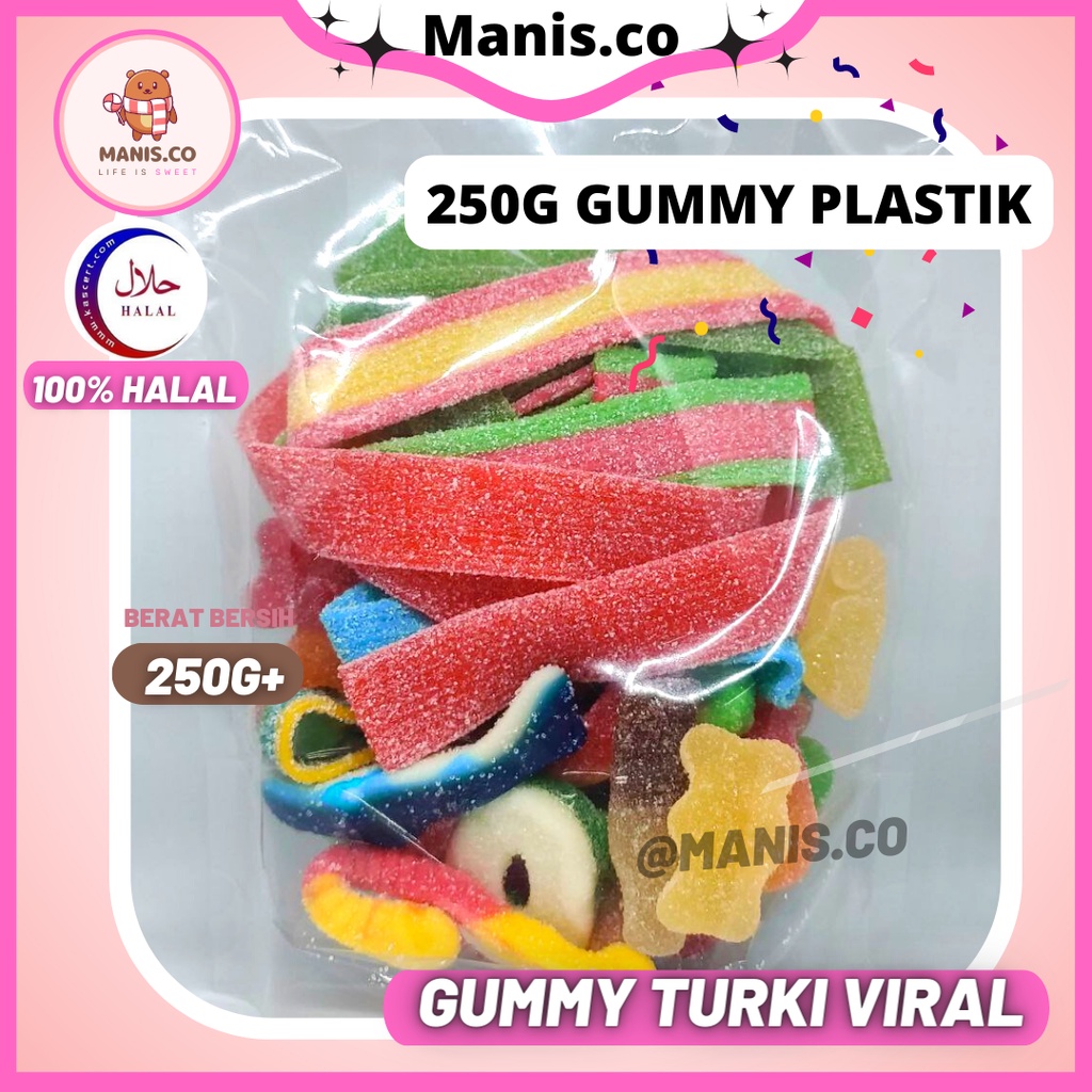 [250g] Halal Gummy Turkey Viral Masam Manis Assorted Gummi Candy Sweet