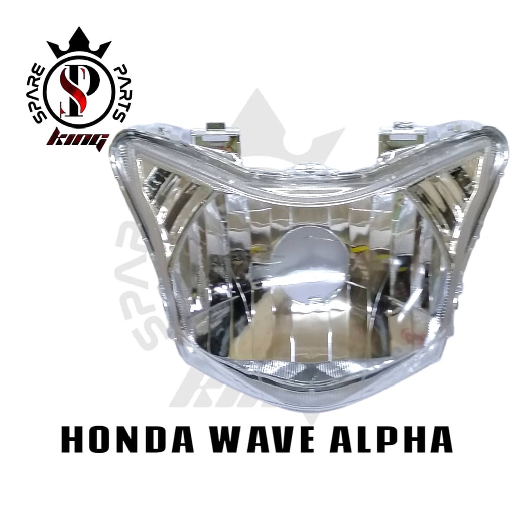 HONDA WAVE ALPHA HEAD LAMP ASSY LAMPU DEPAN HEAD LIGHT HEADLIGHT LAMPU BESAR WAVE ALPHA Shopee