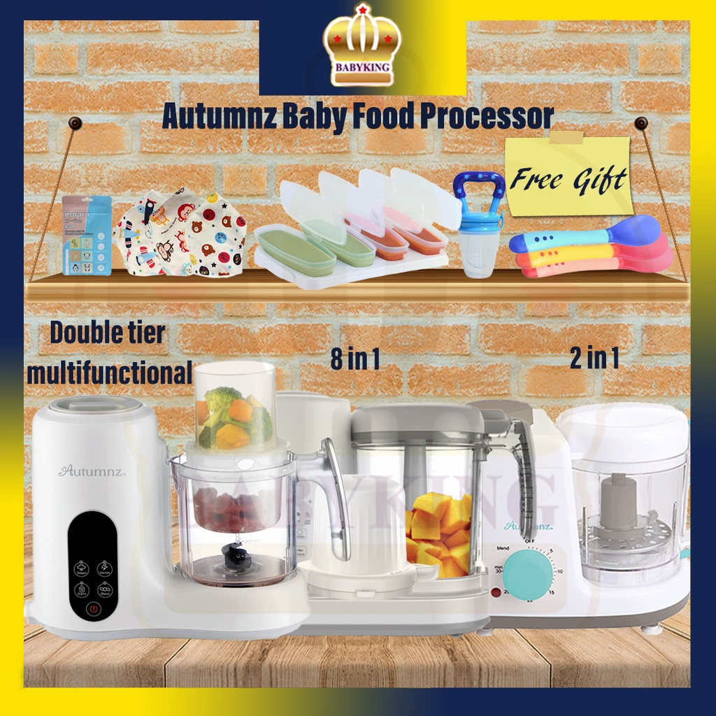 Original Autumnz Double Tier 8 in 1 Multifunctional Baby Food Processor