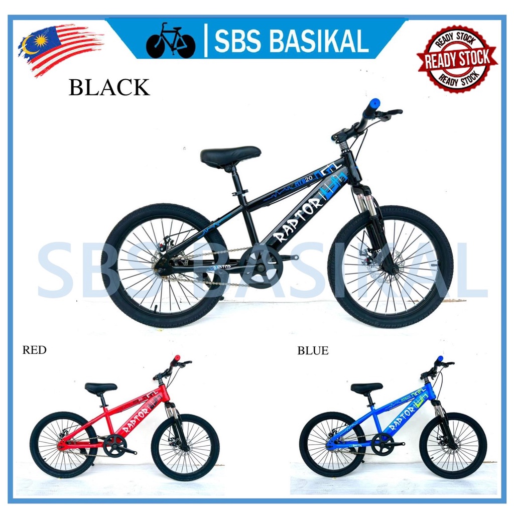 RAPTOR 20" MTB Single Speed Disc Brake Shopee Malaysia