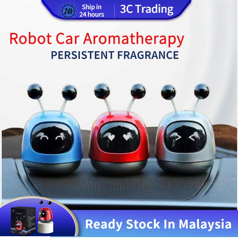 Cute Robot Car Freshener Car Perfume Car Aromatherapy 创意机器人车载香薰汽车出风口香水装饰摆件固体香膏持久淡香内饰