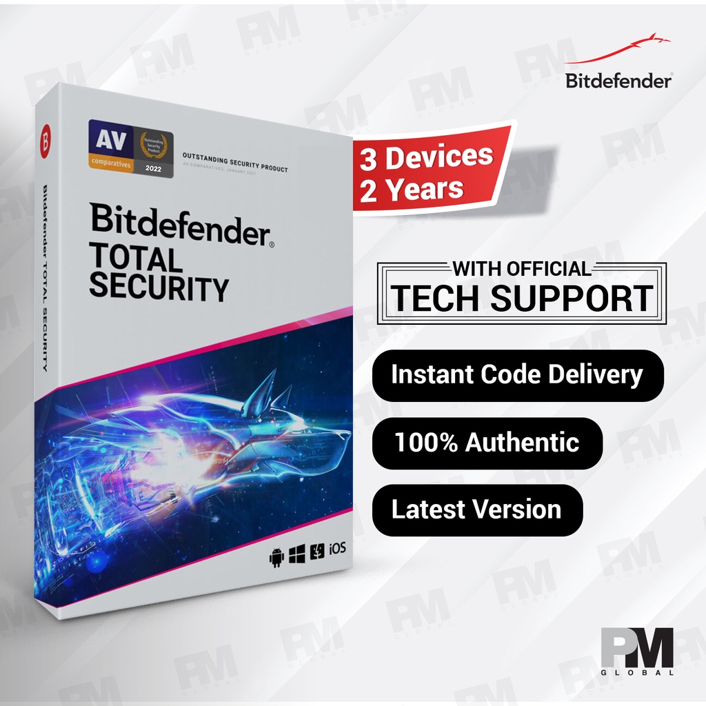 Bitdefender Total Security 3 Devices 2 Years | Shopee Malaysia