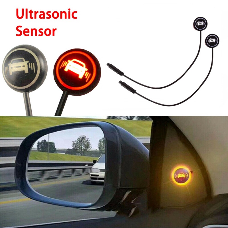2Pcs Car Blind Spot Monitoring System Ultrasonic Sensor Assist Lane