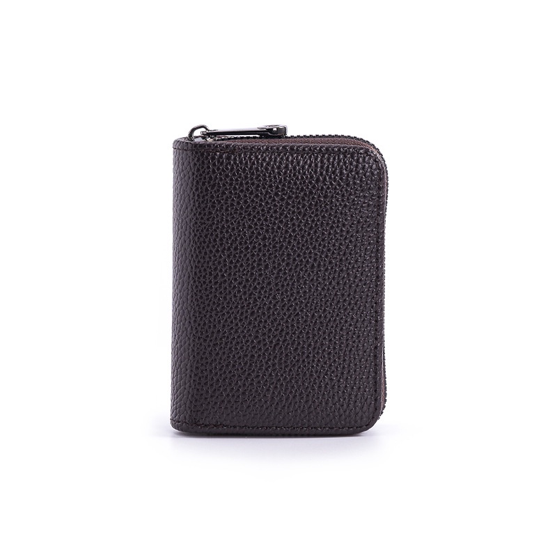 M^Shop #W1 Leather Credit Card Wallet Card Holder Wallet Women Men ATM ID Card Case Coin Purse Leather Zip Wallets  小钱包