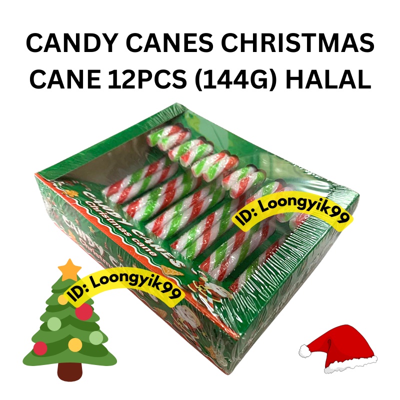 CANDY CANES CHRISTMAS CANE 12PCS (144G) HALAL Shopee Malaysia
