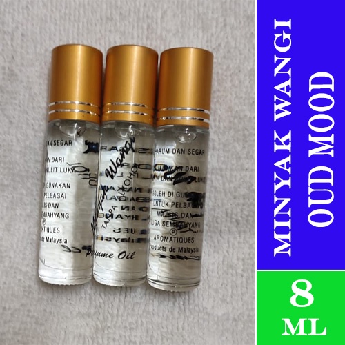 { 3 Bottle RM 10 } MINYAK WANGI OUD MOOD 8ML TANPA ALKOHOL PERFUME