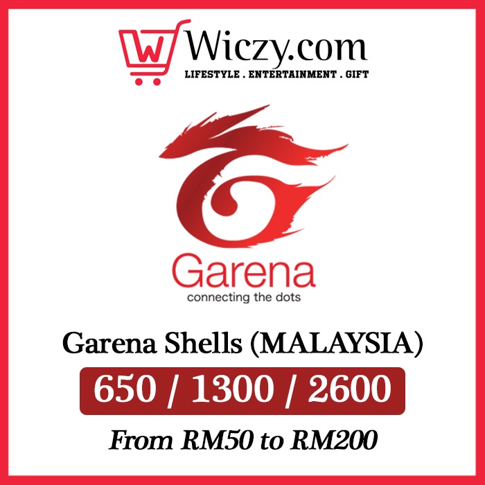 Garena Shells Malaysia 650 1300 2600 Garena Shells Shopee