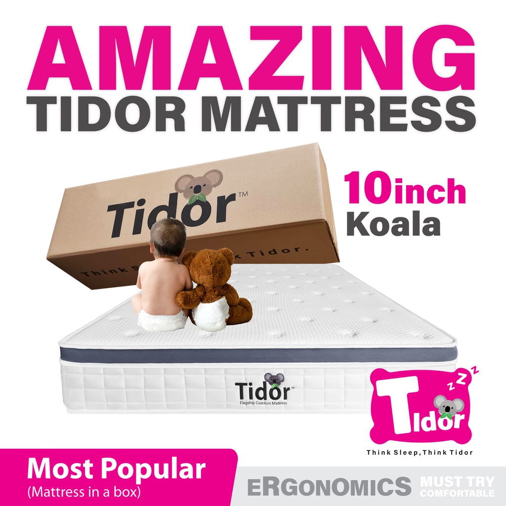TIDOR MATTRESS / Tilam Koala 10 inch compress & roll technology
