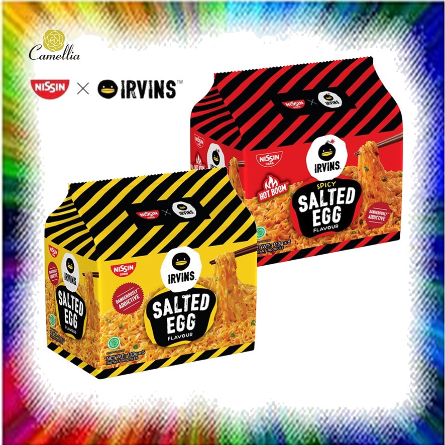 (Halal) Nissin Irvins Mi Segera Kering - Nissin Irvins Salted Egg / Salted Egg Spicy / Mala Salted Egg Instant Noodles
