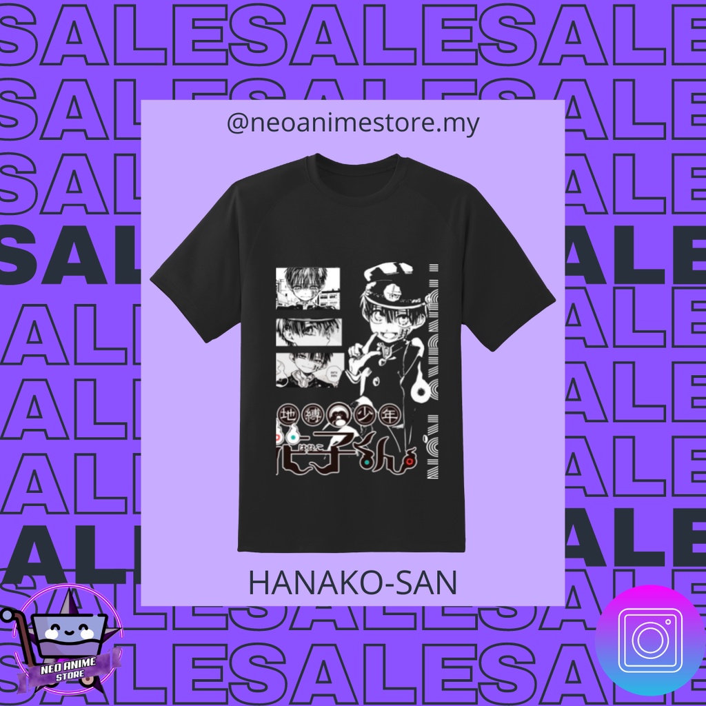 T-shirt Imprimé Toilet-Bound Hanako-Kun - Coupe Ample, Coton Doux, Manches Courtes - Anime Et Cosplay