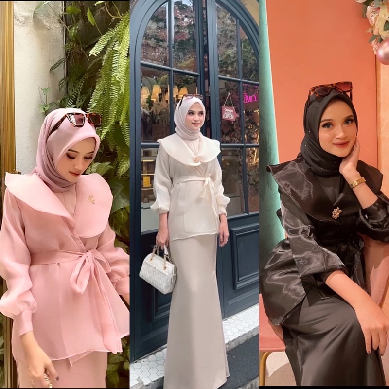 ZARA Baju kurung 2023 Inner Silk full furing Raya wanita dari INDONESIA ...