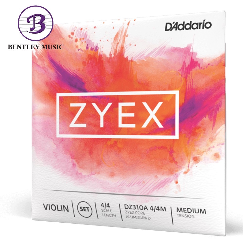 D’Addario DZ310A 4/4M ZYEX Violin String Set with Aluminum D, 4/4 Scale