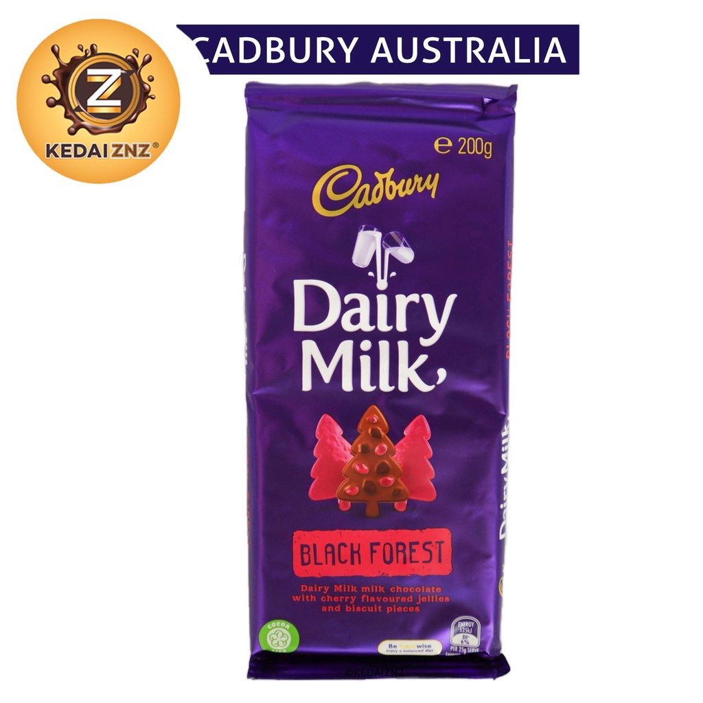 Chocolate Cadbury Dairy Milk BLACK FOREST Chocolate Bar 180g Coklat