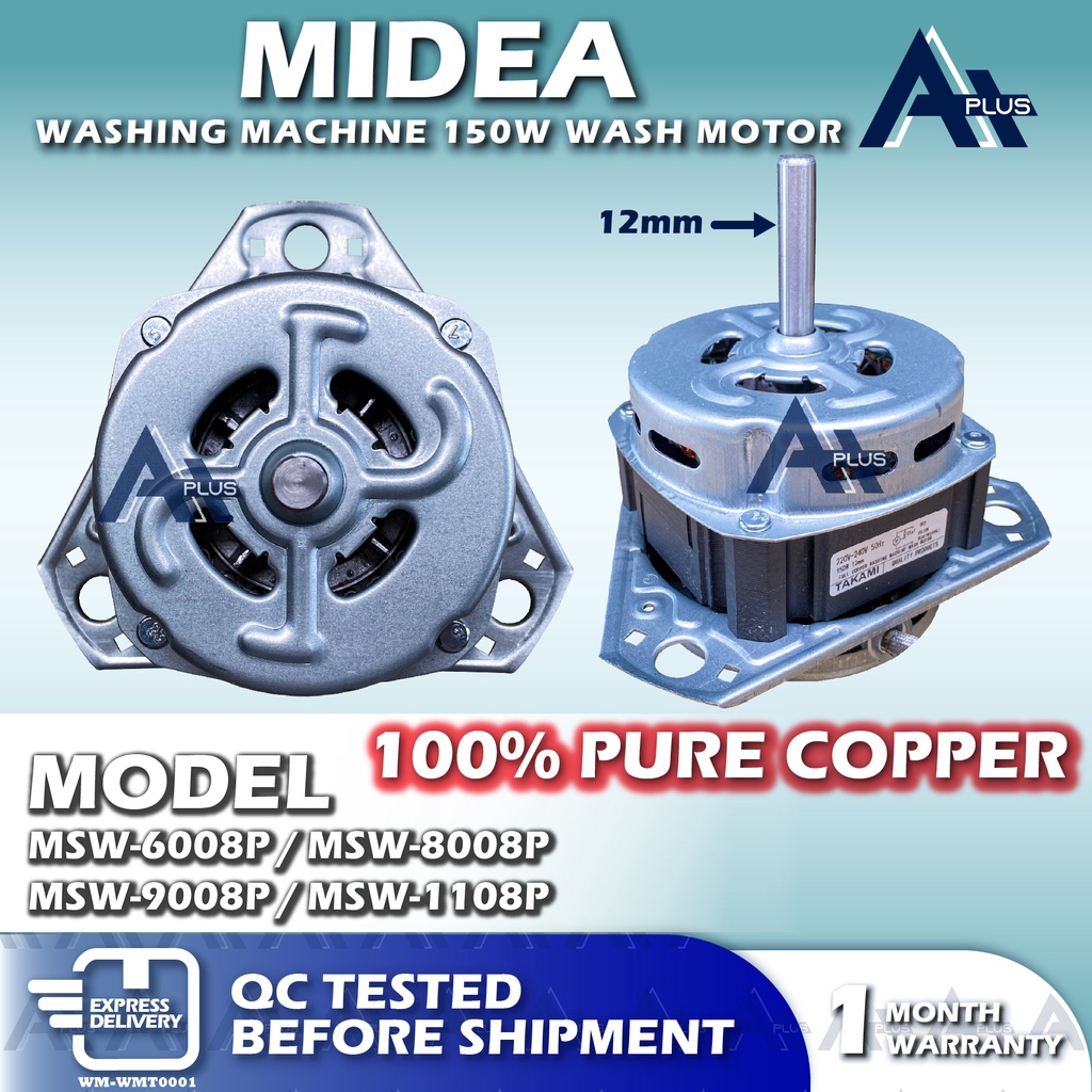 MSW-6008P / MSW-8008P / MSW-9008P / MSW-1108P MIDEA Semi Auto Washing Machine Wash Motor