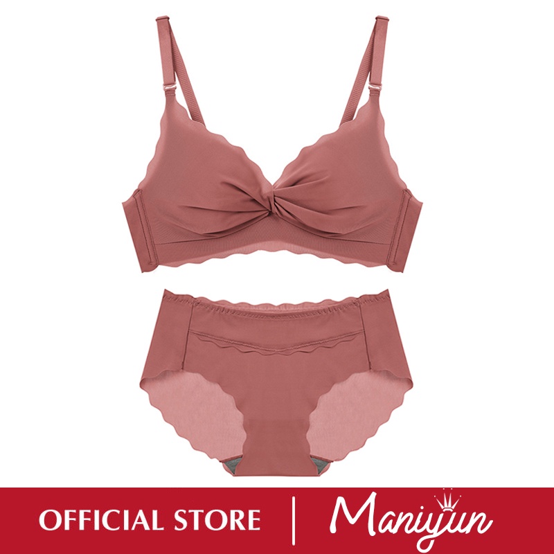 Maniyun Sexy Push Up Bra Set Small Chest Gathered Bra Women Non Wired Comfort Bra Lingerie Set 8813