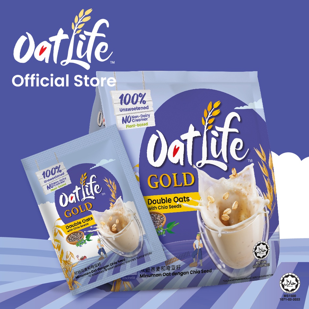 OatLife Double Oats with Chia Seeds (12s x 32g) Shopee Malaysia