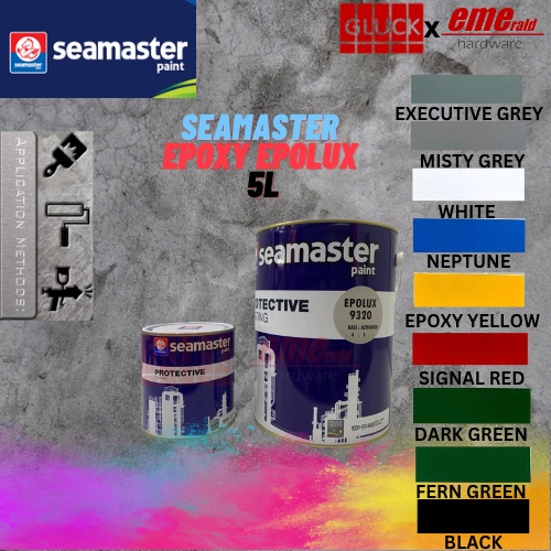 Seamaster Epoxy Epolux Floor Paint Cat Lantai waterproof ( 5L