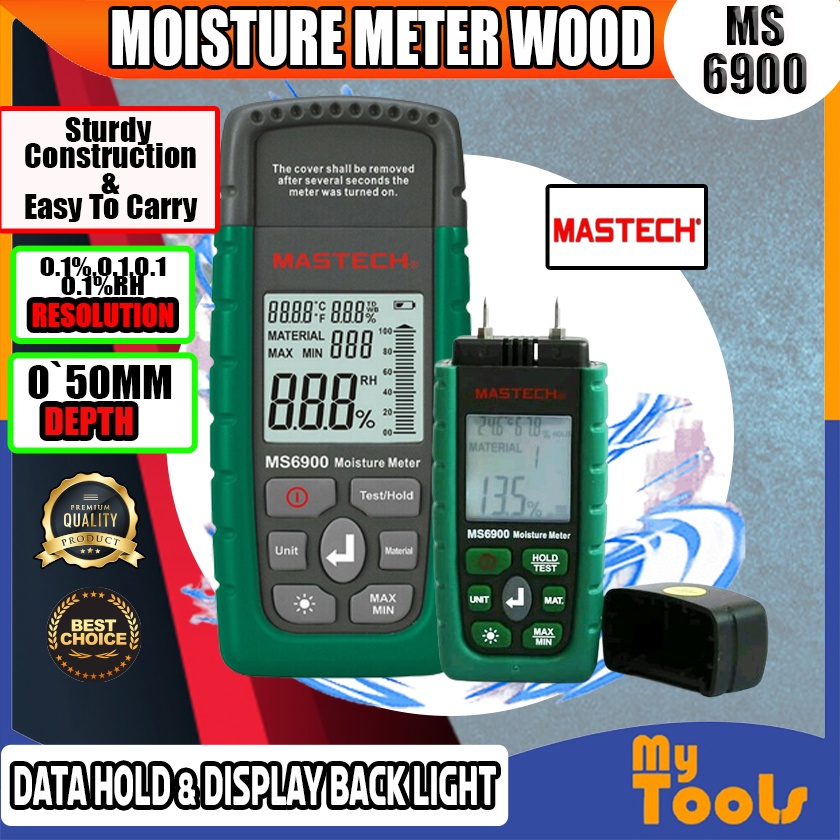 Mytools Mastech MS6900 Digital Moisture Meter Wood Lumber Concrete