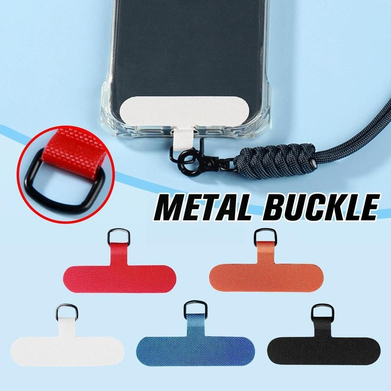 Phones Lanyard Card Gasket Telephone Anti-lost Metal Buckle Detachable Nylon Patch Universal Smartphone Hanging Strap Clip Practical Phone Accessories