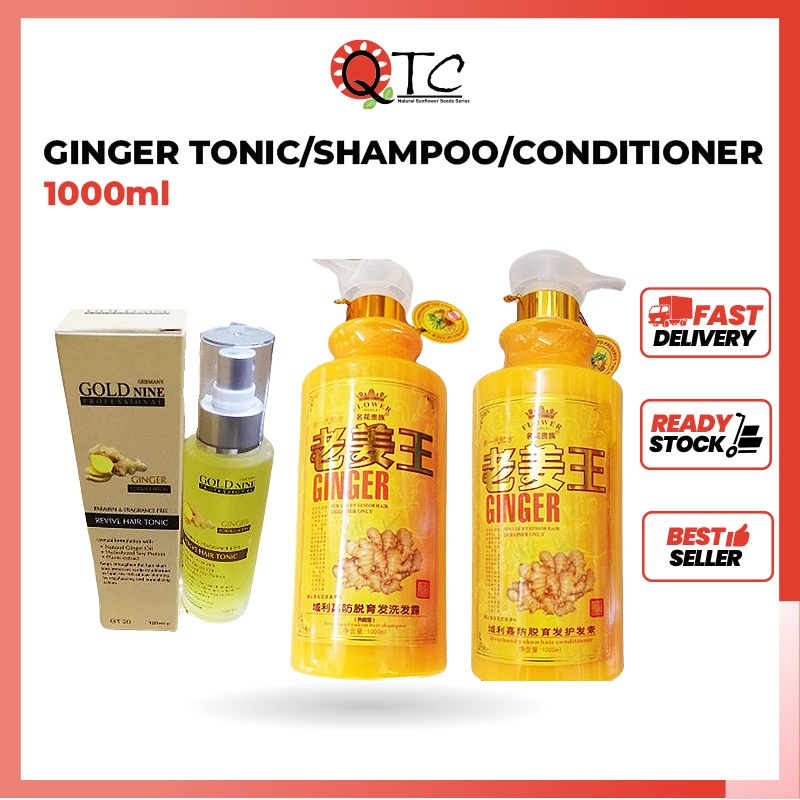 GOLD NINE GINGER REVIVE HAIR TONIC/GINGER SHAMPOO 1000ml/GINGER