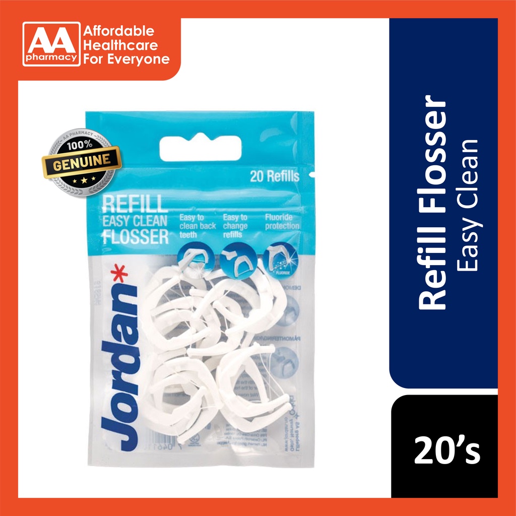 Jordan Flosser Easy Clean (20 Refills) Shopee Malaysia