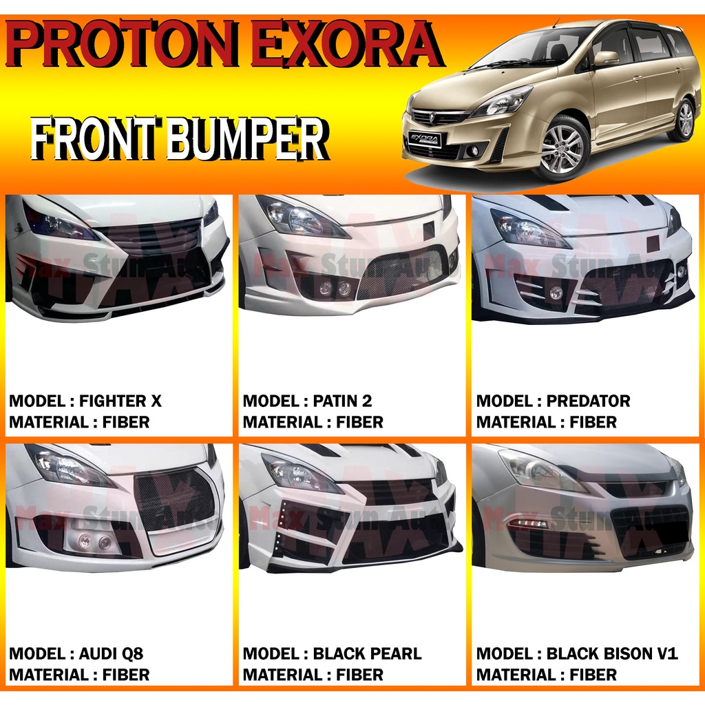 PROTON EXORA 20092020 FRONT BUMPER (FIBER) BUMPER DEPAN FOR EXORA