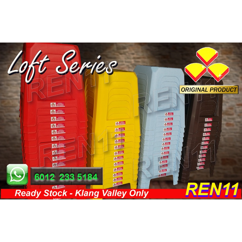 3v PS703 Plastic Chair,Stool ,kerusi makan ,Cafe Chair,Dining Chair